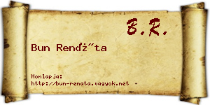Bun Renáta névjegykártya