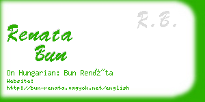 renata bun business card